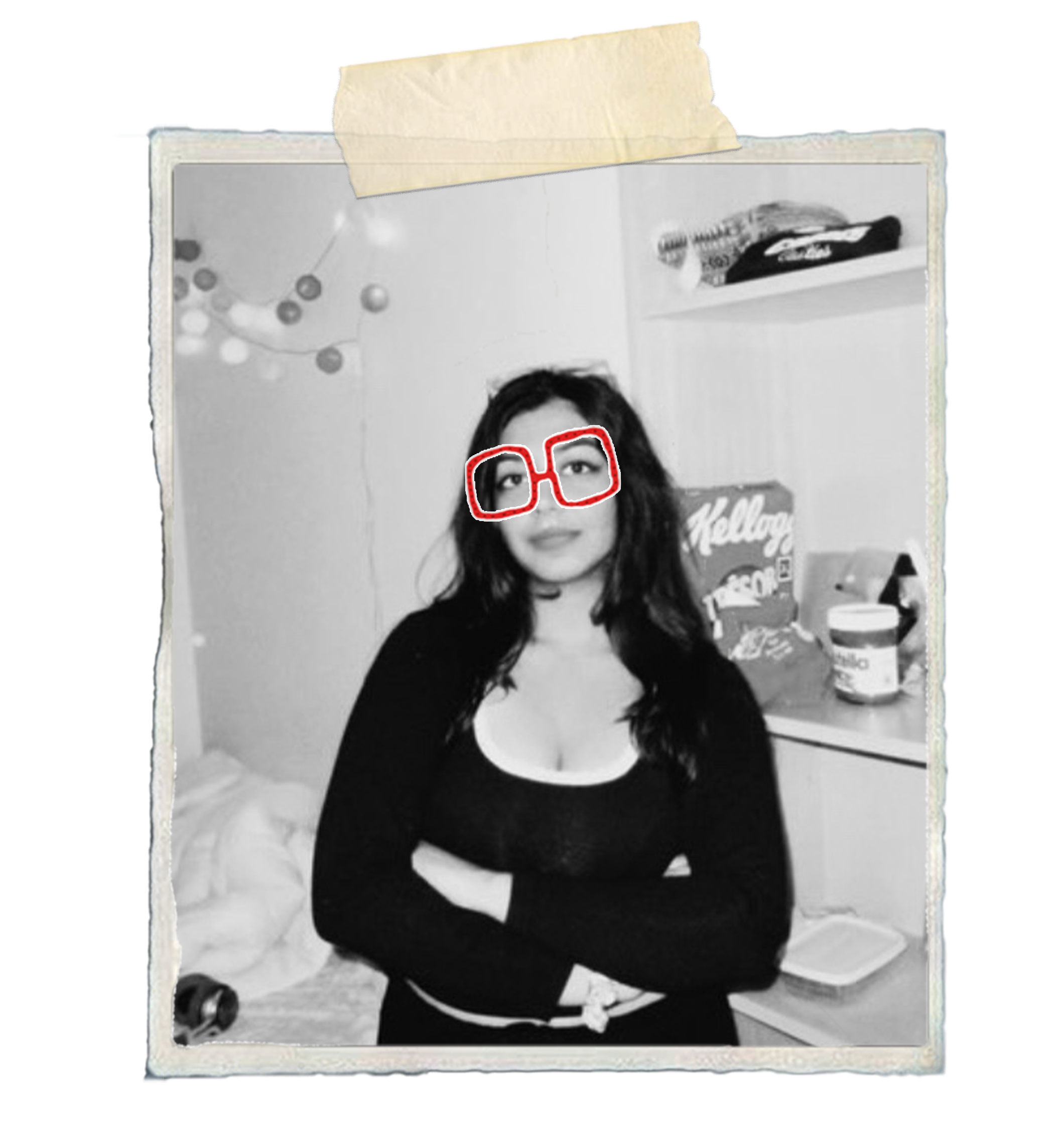Urja, dressed as her bookworm/gordon ramsay self